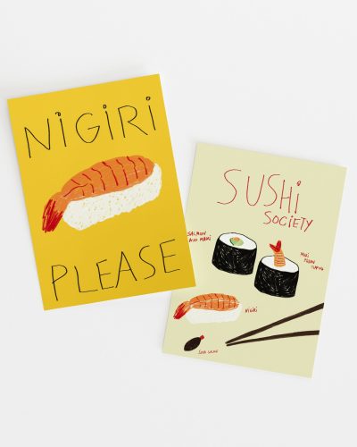 Pack of 2 Art Prints Nigiri & Sushi Society